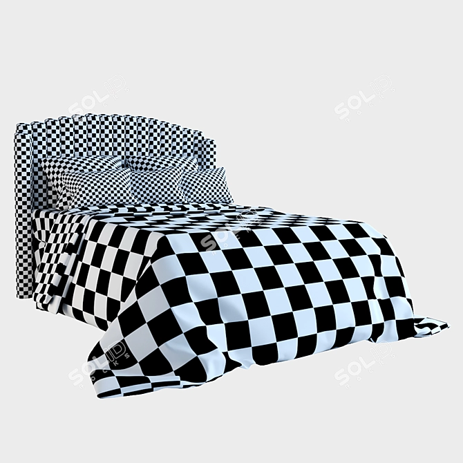 Elegant Double Bed - 2016 Design 3D model image 11