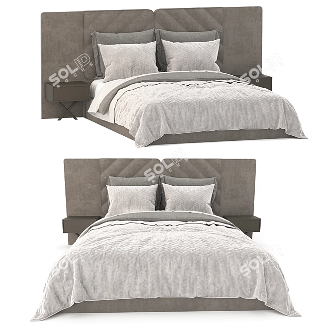 Adairs Bed 03 - Stylish & Comfortable 3D model image 1