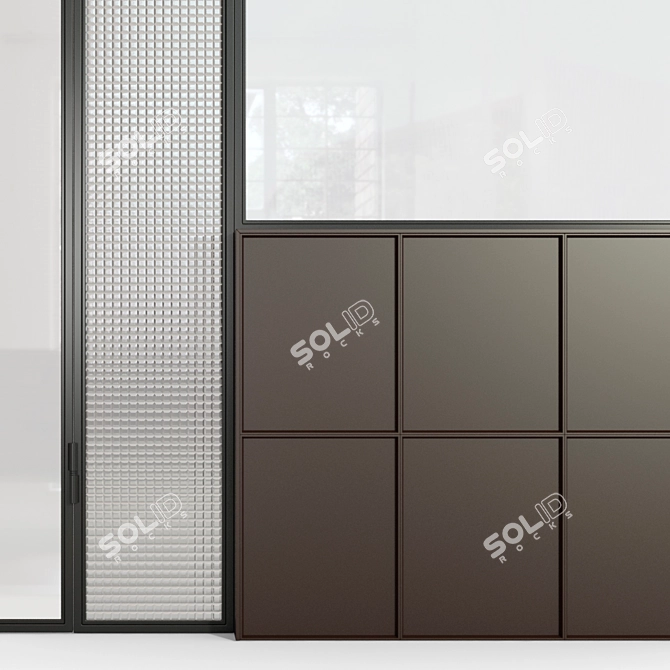 Description translation: Glass partition 9.

Title: Sleek Glass Partition - Perfect for Space Division 3D model image 2