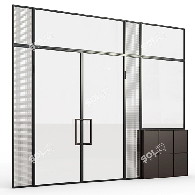 Description translation: Glass partition 9.

Title: Sleek Glass Partition - Perfect for Space Division 3D model image 3