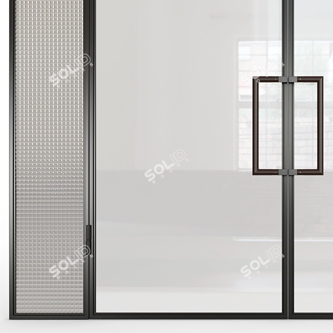 Description translation: Glass partition 9.

Title: Sleek Glass Partition - Perfect for Space Division 3D model image 4