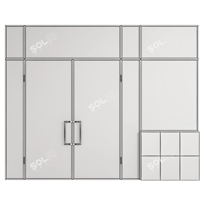 Description translation: Glass partition 9.

Title: Sleek Glass Partition - Perfect for Space Division 3D model image 7