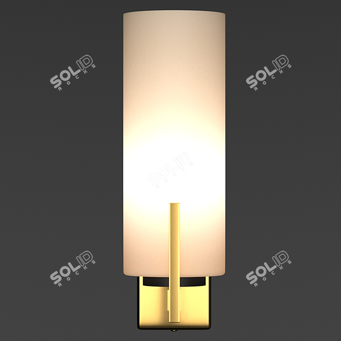 Elegant Geometric Fortano Wall Sconce 3D model image 4