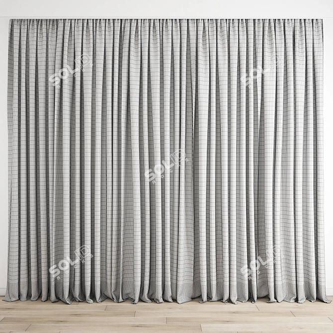 Poly Curtain Set 3D model image 4