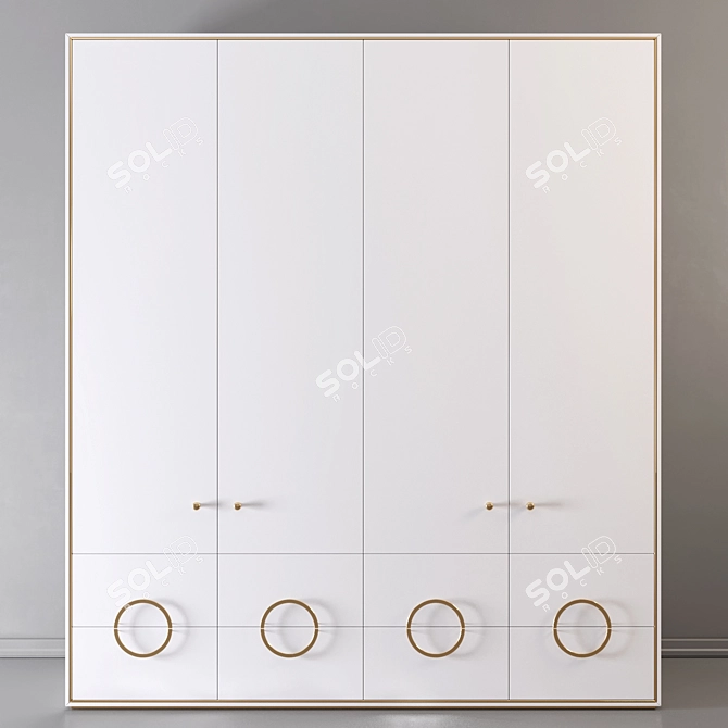 Stylish 70 Wardrobe 3D model image 1