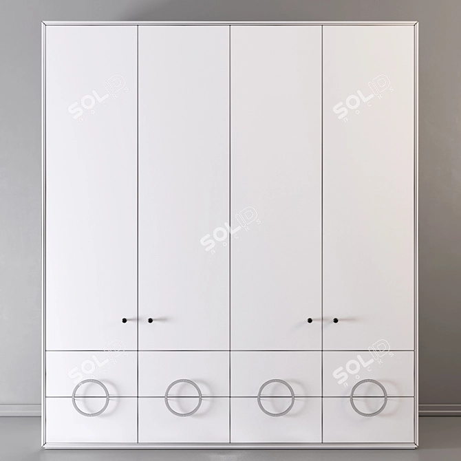 Stylish 70 Wardrobe 3D model image 3