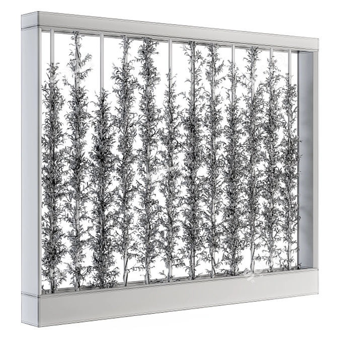 EcoWood Vertical Plant Wall 3D model image 5