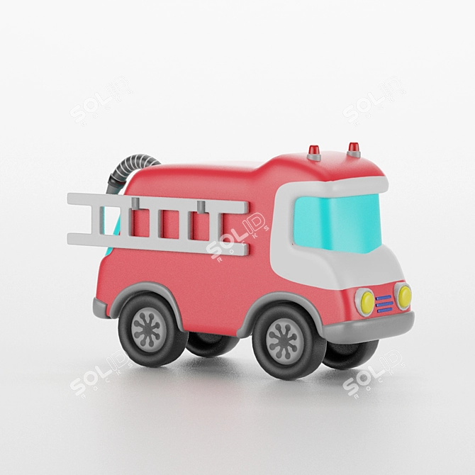 Turbo Toy Car Model - UV Overlap Map 3D model image 4