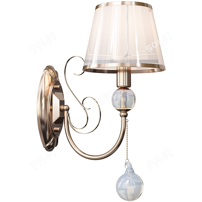 Elegant Teneritas Wall Sconce 3D model image 1