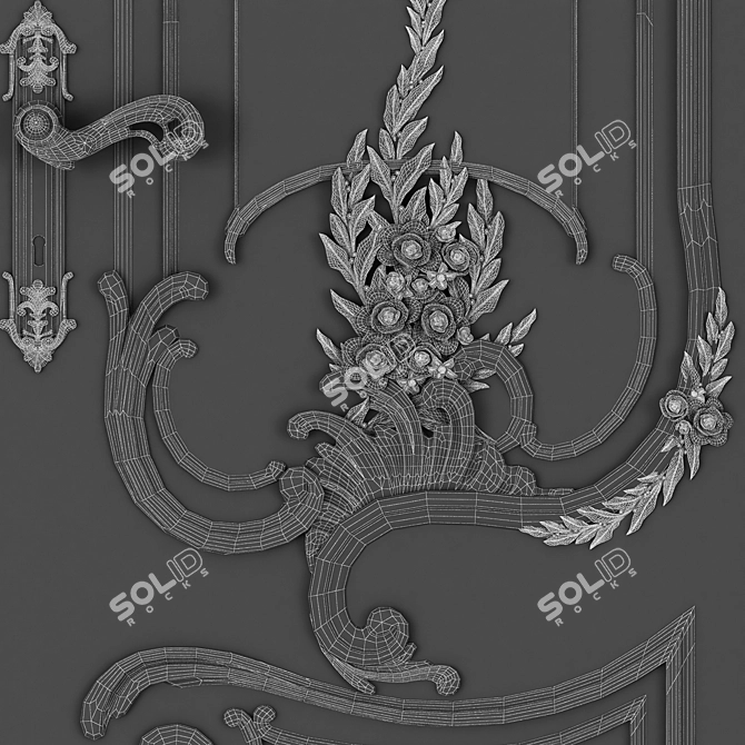 Regal Entry: KingFrederick Door 3D model image 2