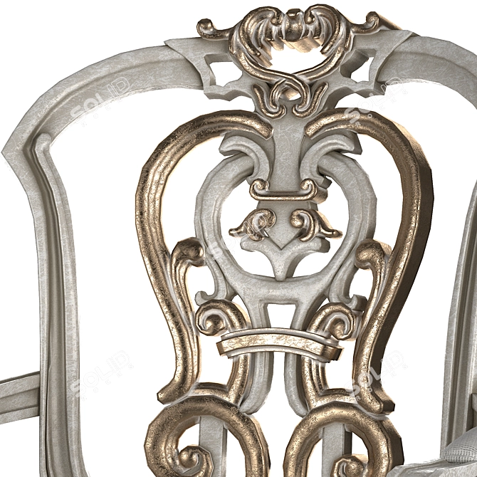 Elegant Ebanista Dauphine Chairs 3D model image 22