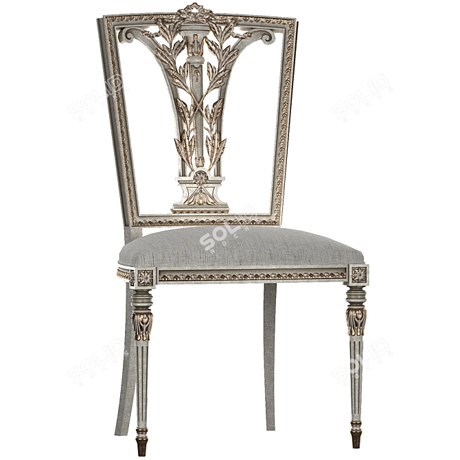 Elegant Ebanista Dauphine Chairs 3D model image 25