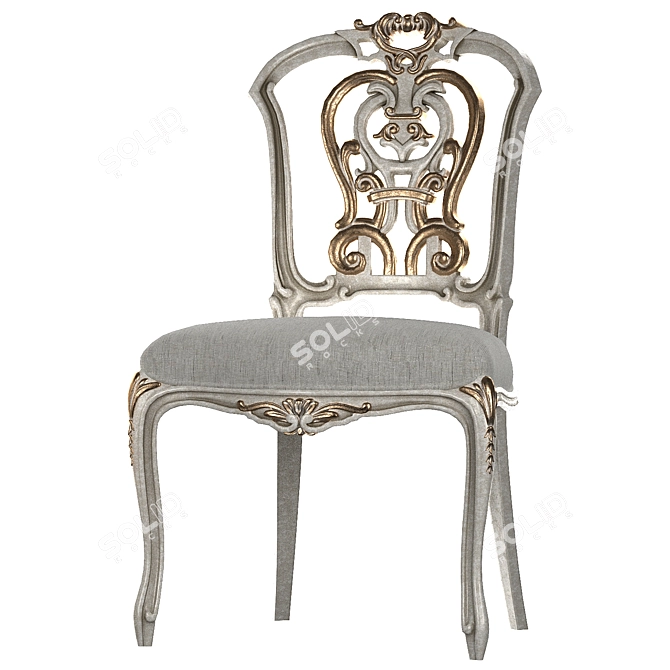 Elegant Ebanista Dauphine Chairs 3D model image 28