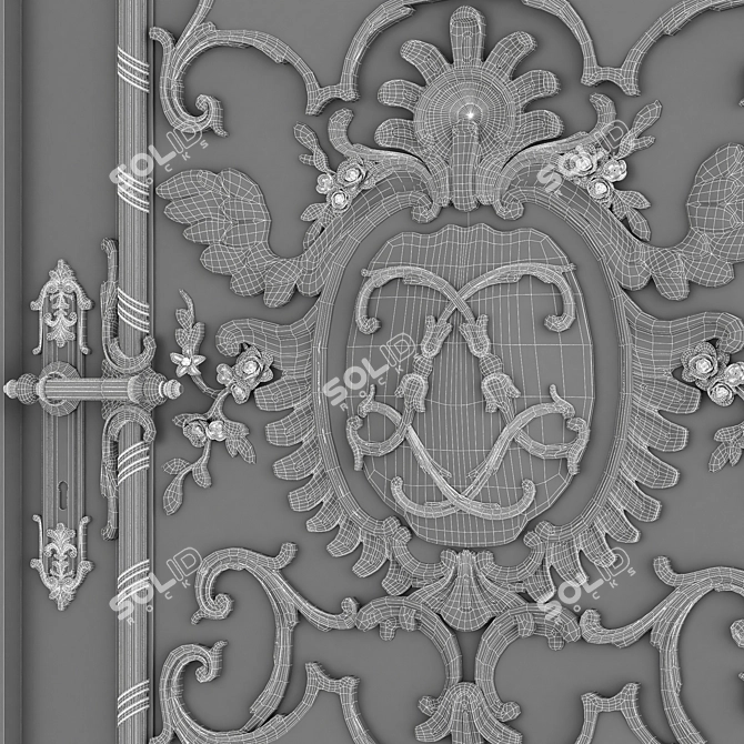 Elegant French Door - Elevate Your Space 3D model image 3