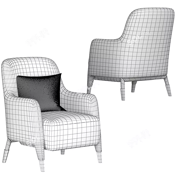 Modern Molteni Ergonomic Chair 3D model image 6