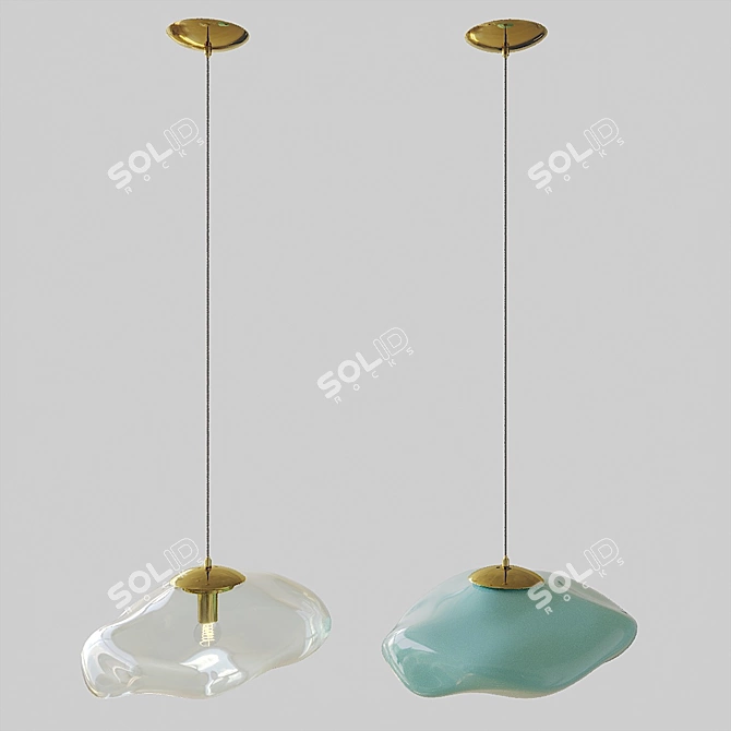 Bubble Gum Pendant Light: Modern Design, 100cm Height 3D model image 6