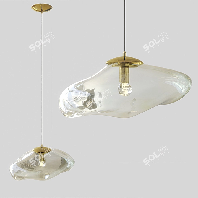 Bubble Gum Pendant Light: Modern Design, 100cm Height 3D model image 8