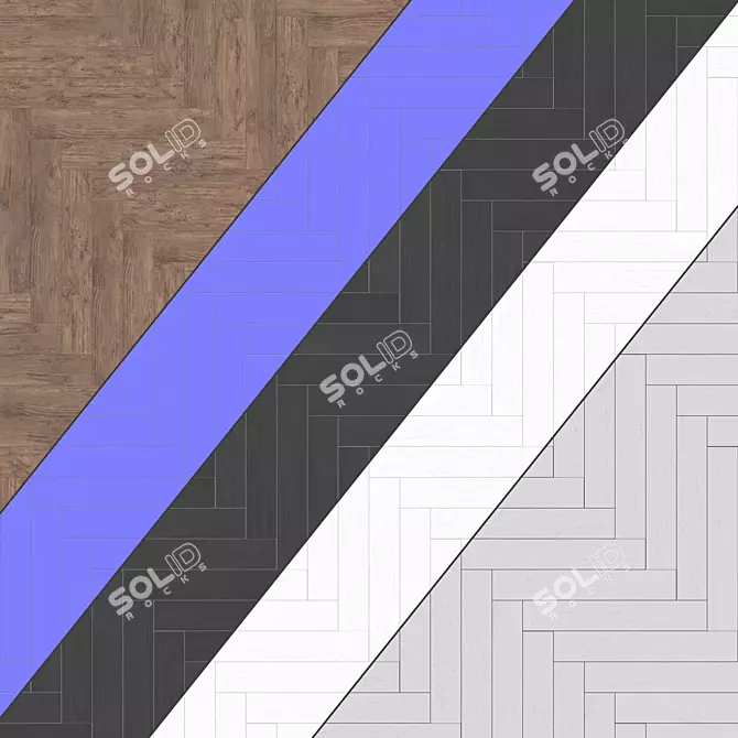 Versatile Parquet 48: Standard & Herringbone Pattern, PBR, 4K 3D model image 4