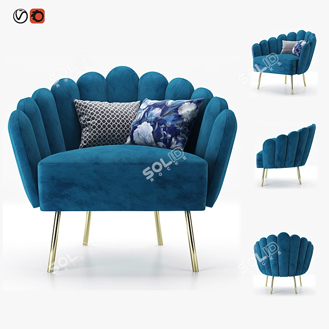 Amira Chair: Stylish and Comfortable Seating 3D model image 1