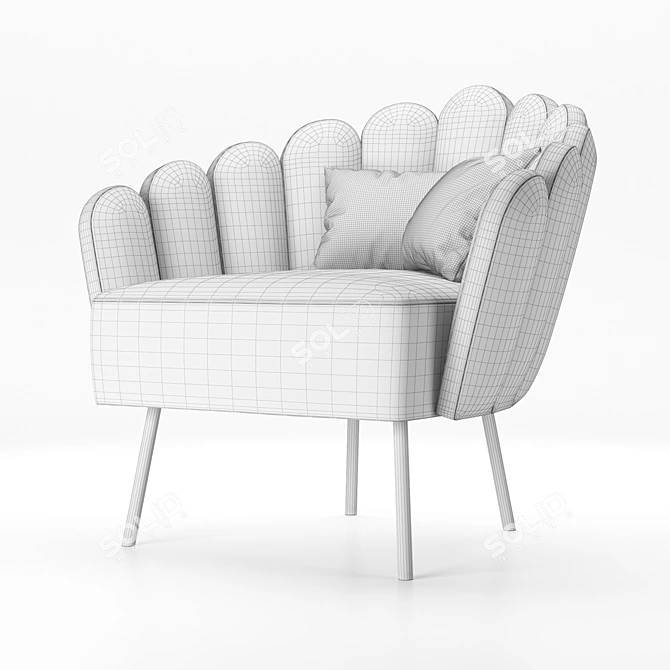 Amira Chair: Stylish and Comfortable Seating 3D model image 6