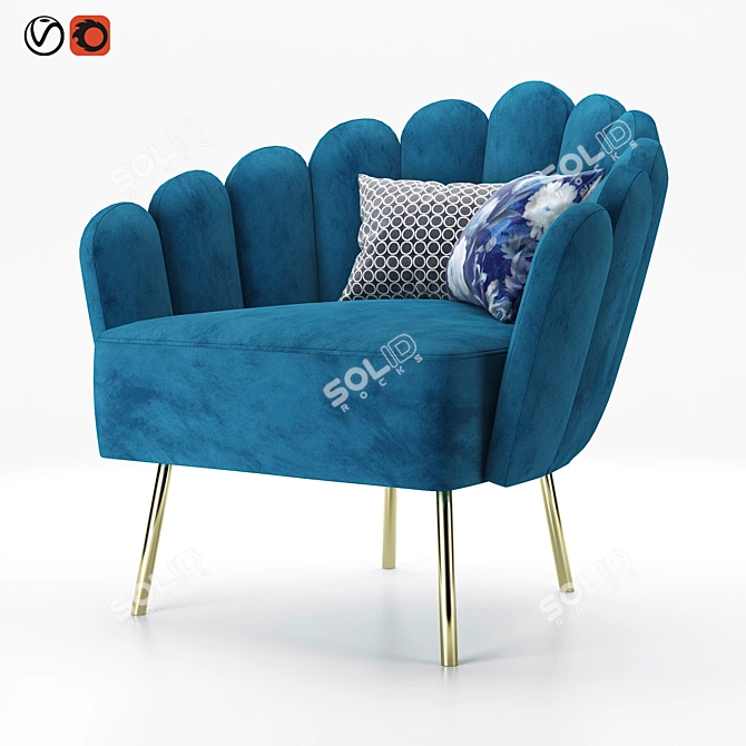 Amira Chair: Stylish and Comfortable Seating 3D model image 8