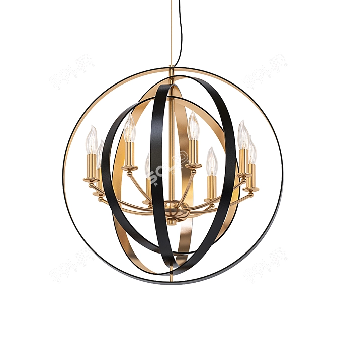 Elegant Rochelle Pendant Light 3D model image 1