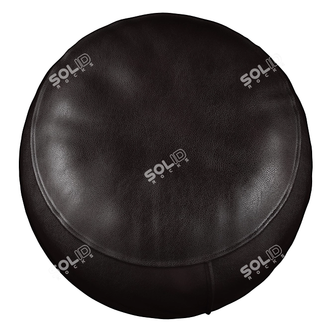 Cozy Floor Pouf Ottoman 3D model image 4