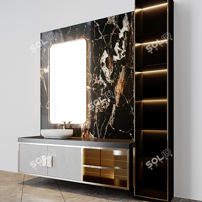 Modern Bath Set: Inspired by Studia-54 3D model image 2