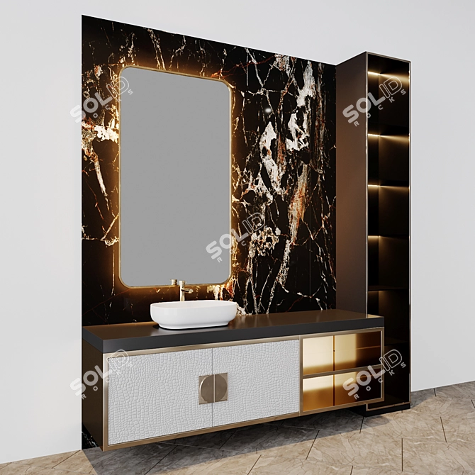 Modern Bath Set: Inspired by Studia-54 3D model image 3