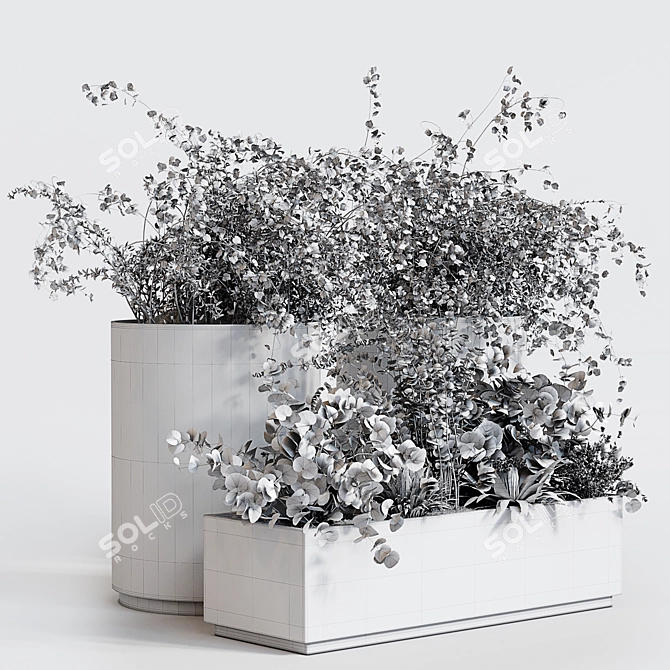 Premium Indoor Plant Decor 3D model image 4