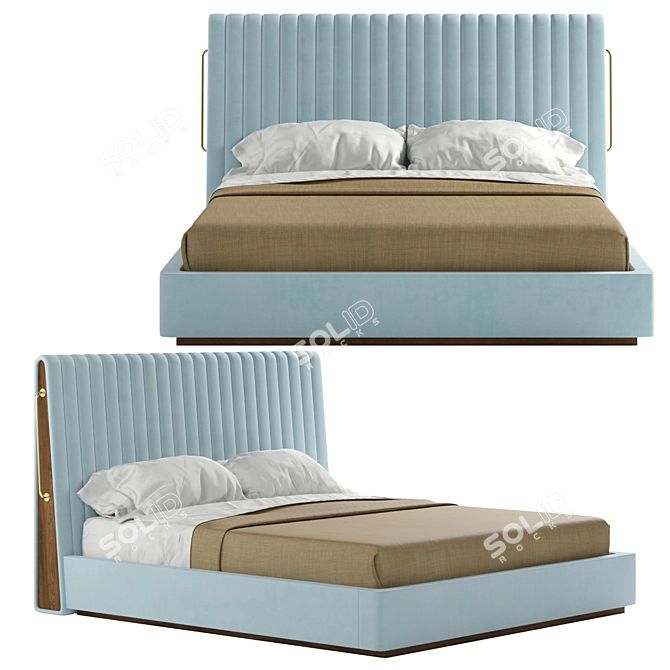 Modern Mezzo Rivers Bed 3D model image 1