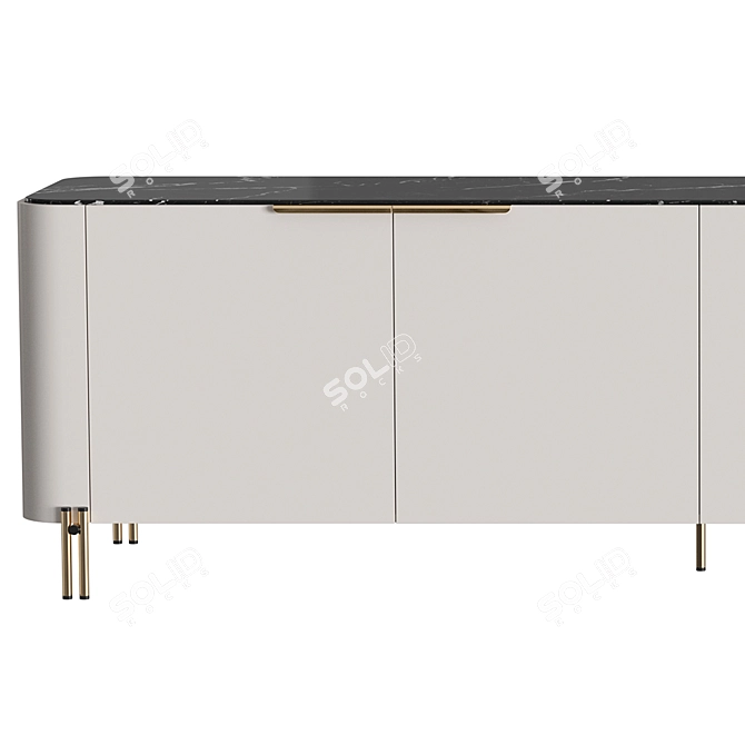 Praddy Bamboo Sideboard - Elegant and Functional 3D model image 3