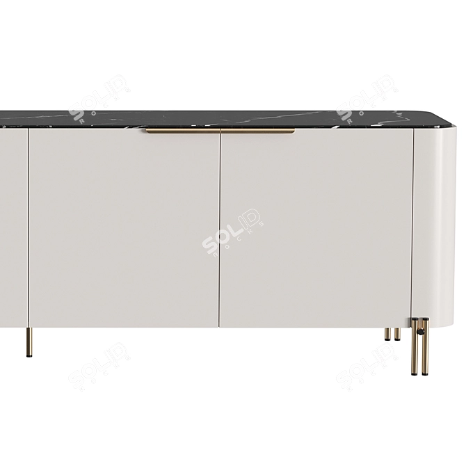 Praddy Bamboo Sideboard - Elegant and Functional 3D model image 4