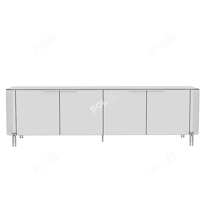 Praddy Bamboo Sideboard - Elegant and Functional 3D model image 6