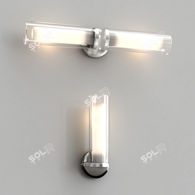 Versatile Wall Lamp with SLV WL 105 3D model image 1