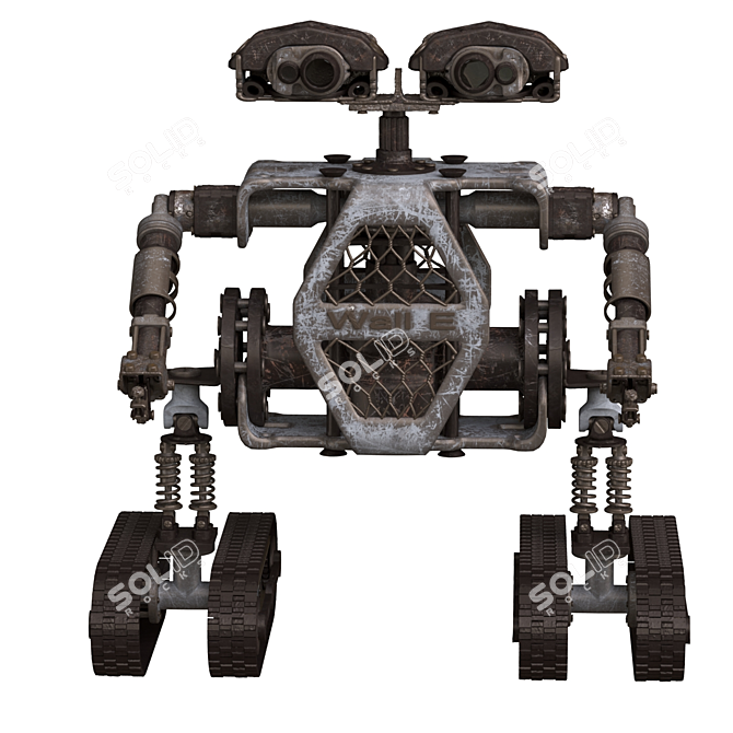 Wall-e 3: Futuristic Robot 3D Model 3D model image 3