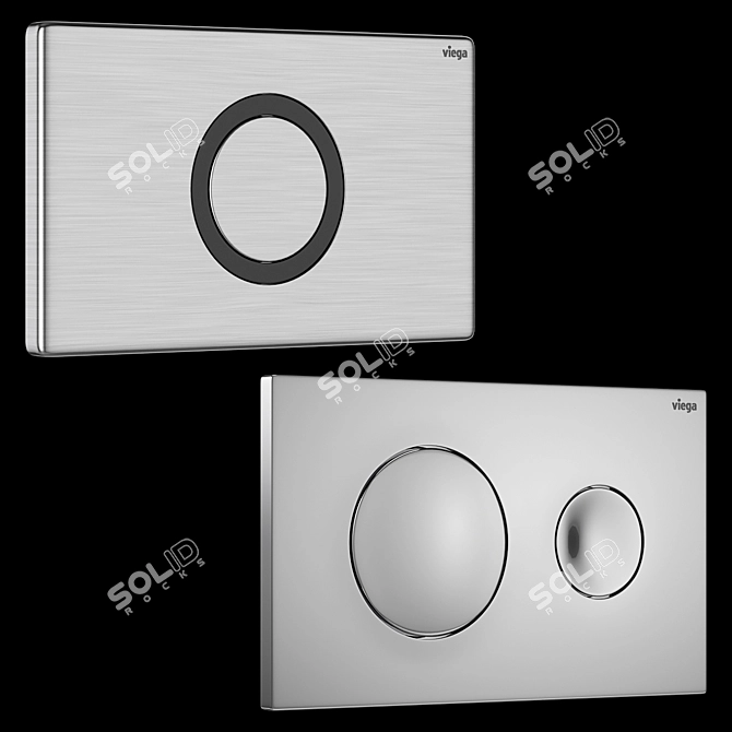 Dual Flush Plates for DELABIE and Viega 3D model image 5