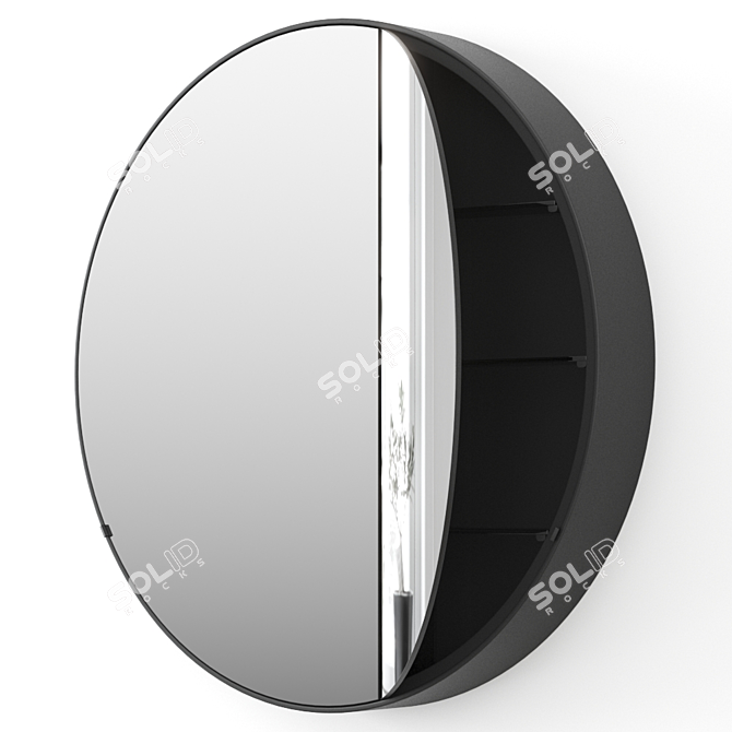 Catini Round Box Mirror 3D model image 7