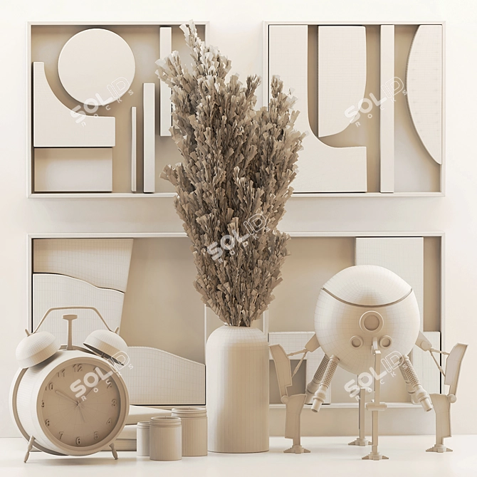 Elegant Decorative Set 2014 3D model image 6