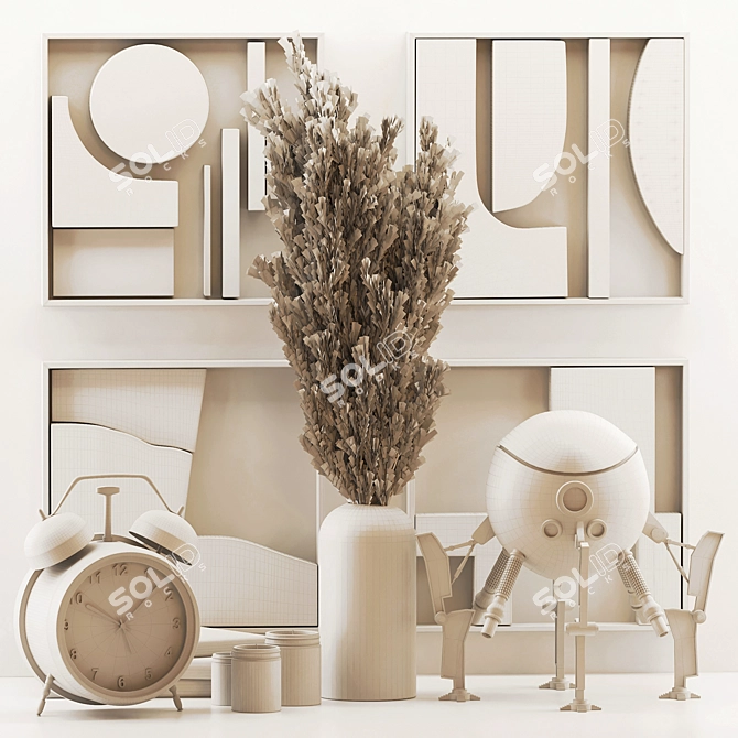 Elegant Decorative Set 2014 3D model image 12