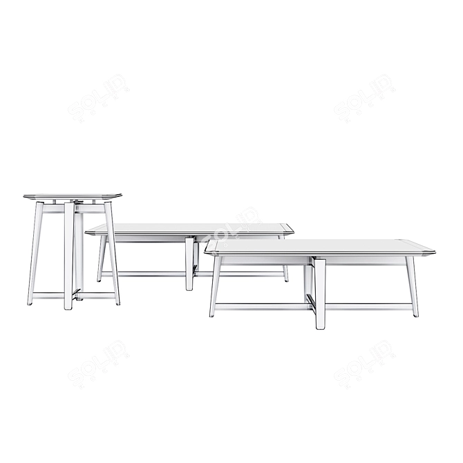 Elegant Noor Coffee Table 3D model image 3