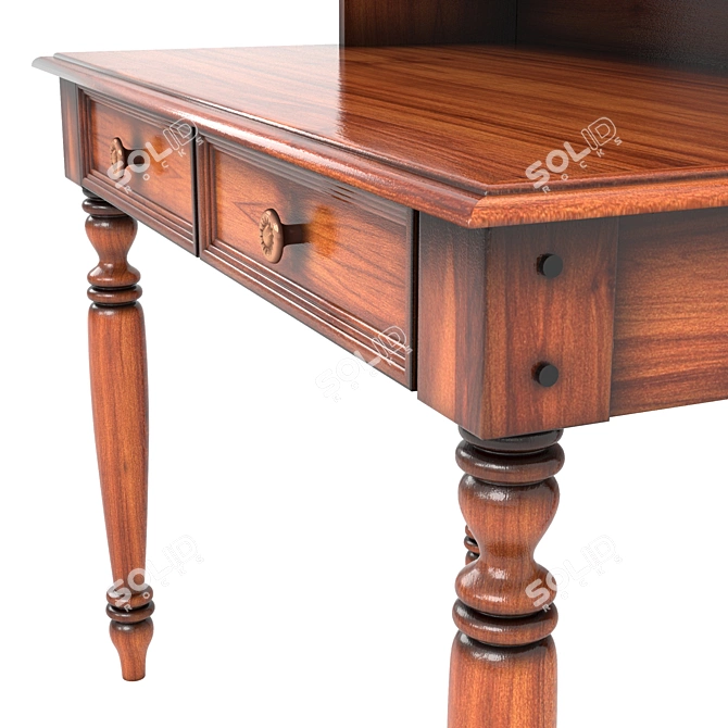 Versatile Wooden Table with Optional Material Selection 3D model image 3