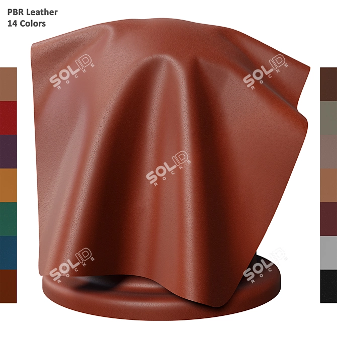 14 Color Grain Leather | PBR 3D model image 1