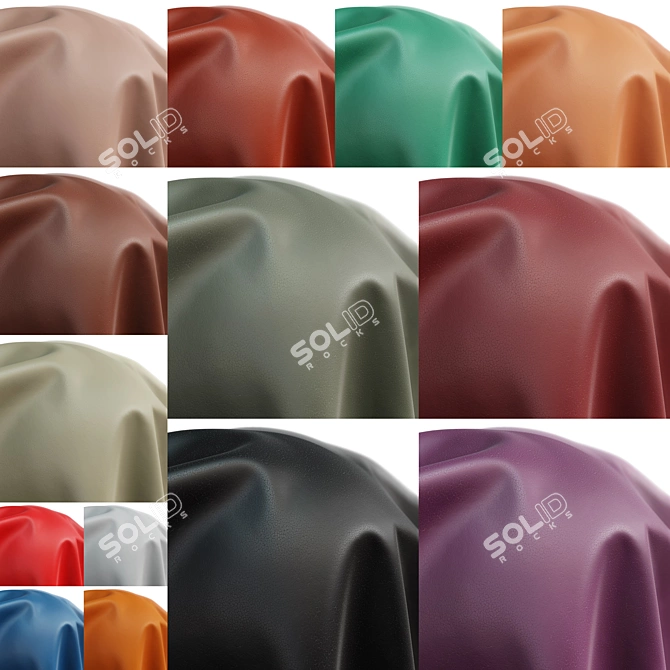 14 Color Grain Leather | PBR 3D model image 3