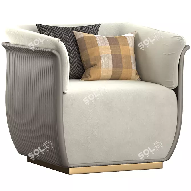 Modern Recessed Arm Sofas 3D model image 1