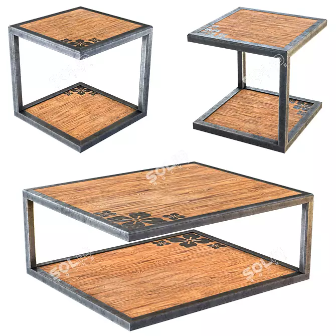 Sleek Modern Table Vray Corona 3D model image 1