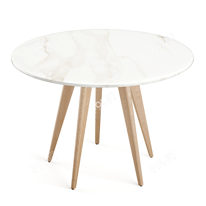 Arago Round Dining Table: Sleek and Stylish 3D model image 3