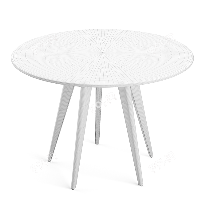 Arago Round Dining Table: Sleek and Stylish 3D model image 4