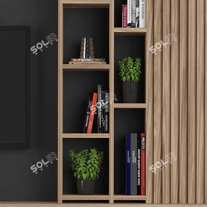 Versatile TV Wall Unit 3D model image 3