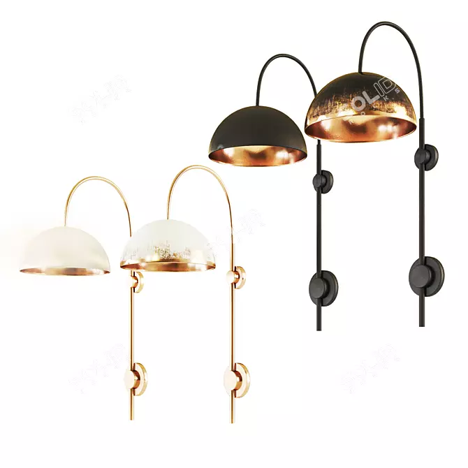 Modern Wall Light Fixture 3D model image 1